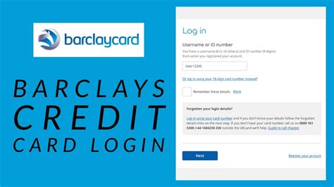 barclaycard login